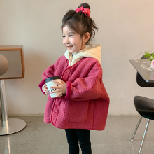 女童外套2025新款秋冬款儿童洋气冬装两件套宝宝夹棉加厚冬季上衣