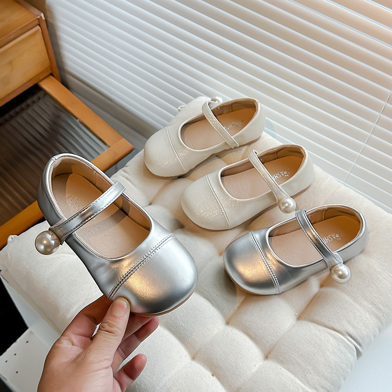 Princess Shoes Girls High Heels 2025 Spring & Fall New Style Small Fragrant Baby Leather Shoes Kidsren's Soft Sole Shoes with Dress