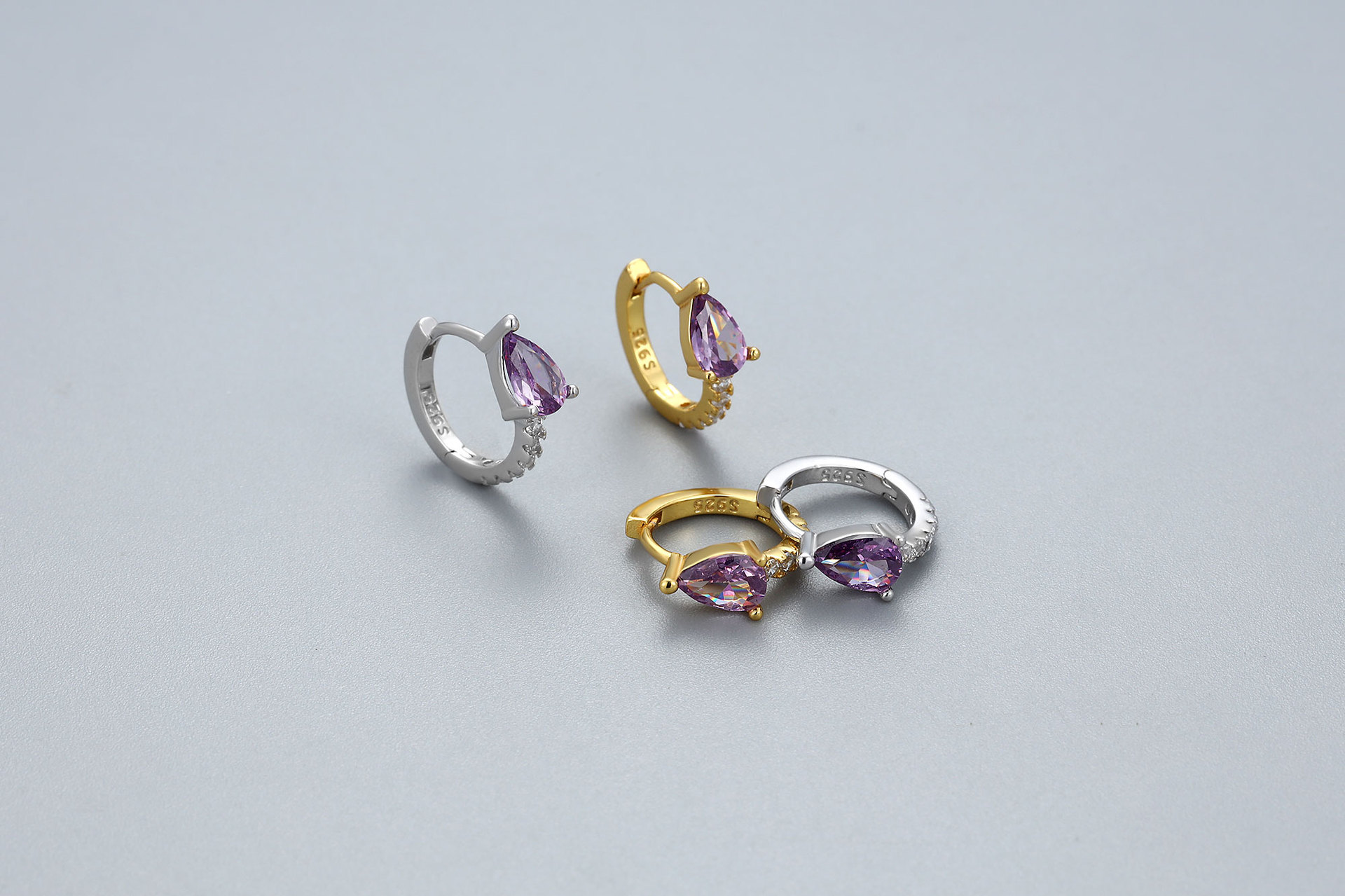 3g Weight 925 Sterling Silver Ear Needle Material Earrings Classification 1 Pair Quantity Daily Occasion 925 Sterling Silver Material Round, Colorful, Water Droplets Pattern All Seasons Season Women's Gender Polished Finish INS Style, Modern Style, Simple Style Style 1 Pair 925 Sterling Silver Round Colorful Water Droplets Earrings 6