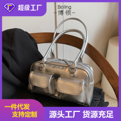 保齡球包外貿潮流女包法棍包單肩辣妹腋下包簡約韓版ins風手提包