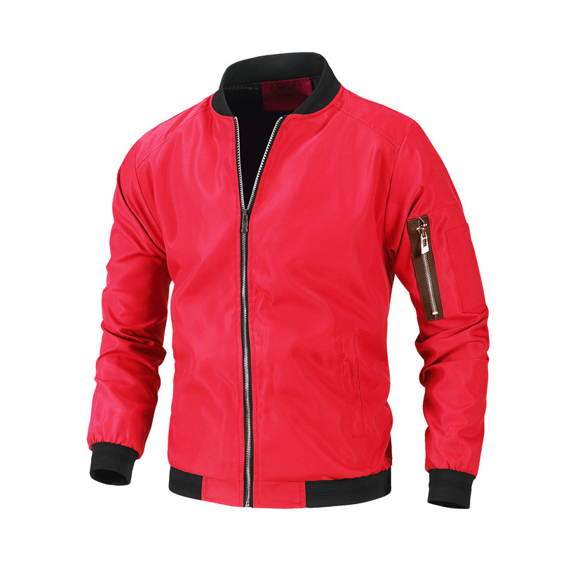 Chaqueta de hombre primavera y otoño estilo coreano de moda gruesa grande tamaño suelto grande caño invierno chaqueta de béisbol casual chaqueta