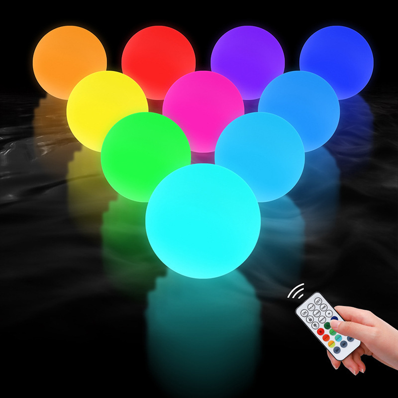 LED Floating Ball Light at night