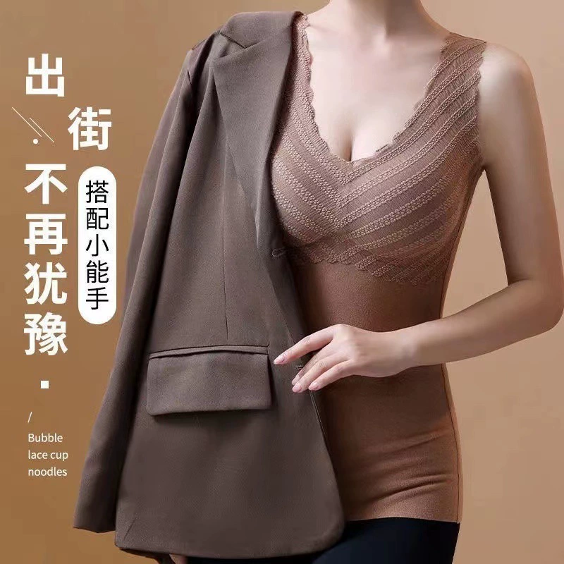  Velvet keep warm underwear, base bra, T-shirt, V-neckline, increased thickness