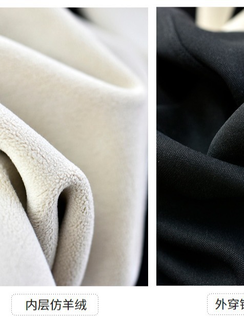 [캐시미어 슈퍼 모델 바지] 겨울 새로운 여성 기모 두꺼운 600G 브로케이드 코튼 탄성 캐주얼 마이크로 플레어 바지