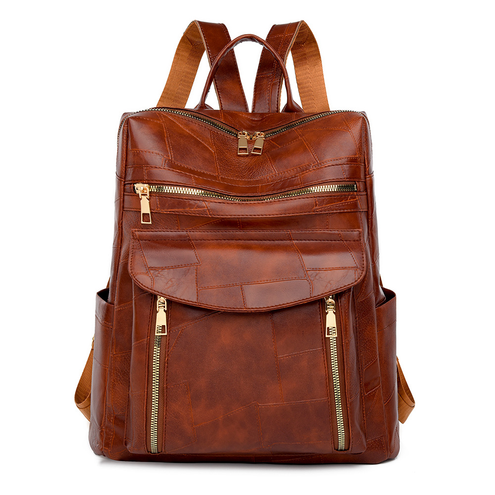 Mochila bolso femenino 2024 nueva moda retro señoras mochila casual de gran capacidad bolso de viaje al por mayor