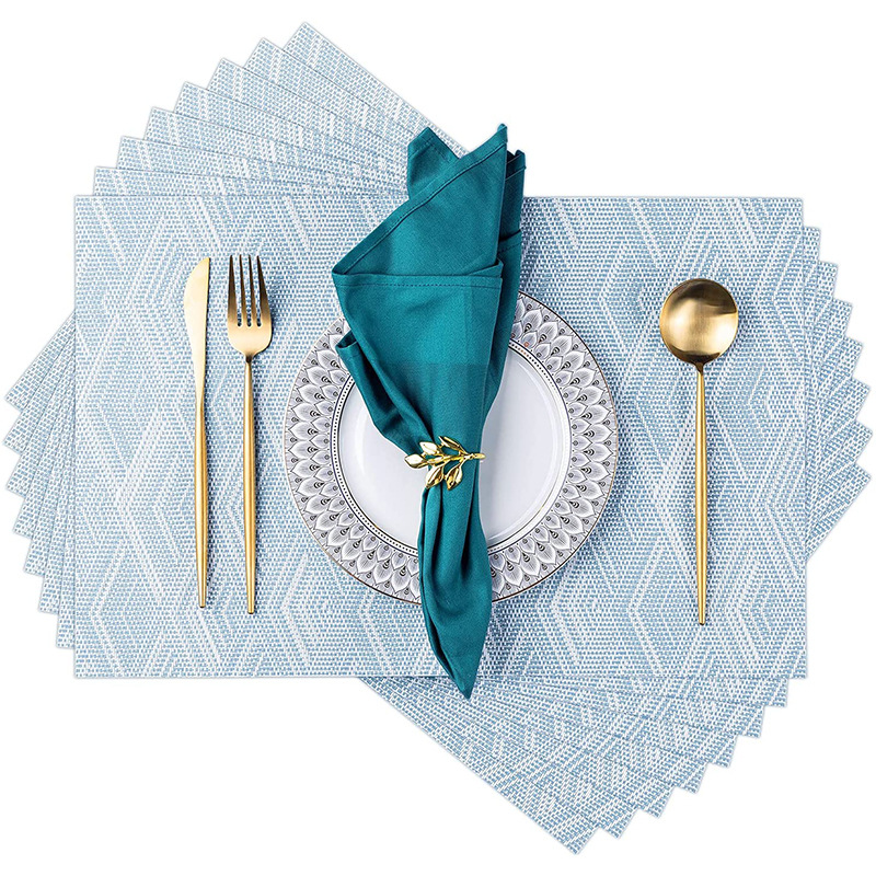 Onda rombo placemat estera de mesa cuadrada PVC tejido estera de aislamiento mesa de cocina aislamiento antifouling estera decorativa