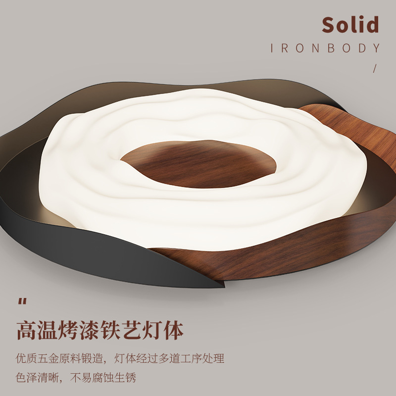 Lámpara de techo de dormitorio, estilo antiguo francés, patrón de nogal, galletas creativas, dormitorio principal, habitación de libro, lámpara led