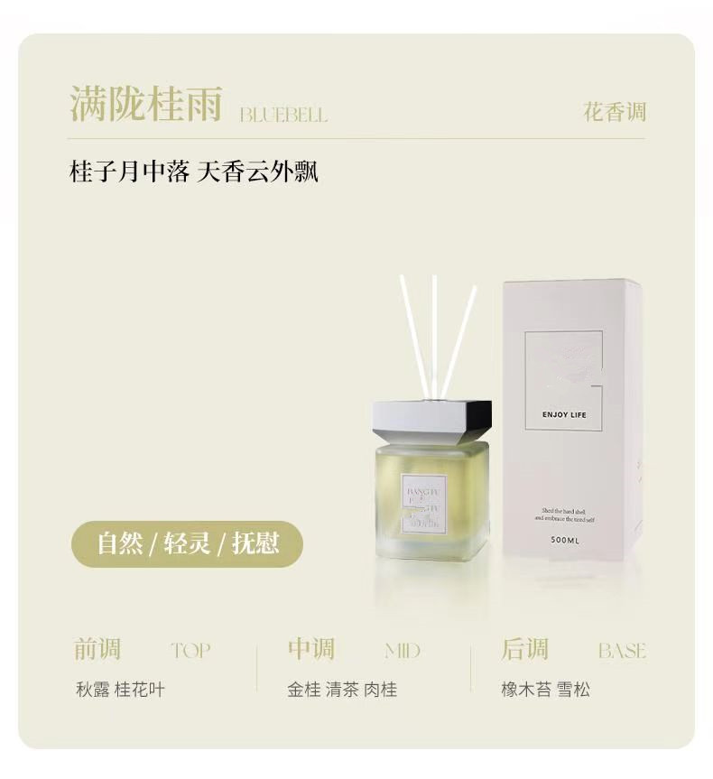 Encanto oriental 500ML Aromaterapia sin fuego de gran capacidad, sala de estar del hotel, interior del hogar, expansión duradera de la fragancia, aromaterapia de ratán