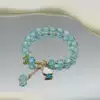 Blue Cat Smoking Flying Sanbal Bracelet#SZ436