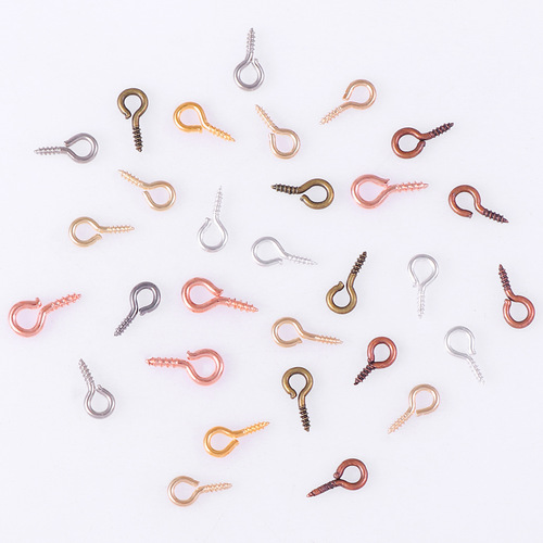 Wholesale 100 pcs 8mm10mm sheep eye nails 9-character nails DIY handmade hanging material sheep horn thread nails