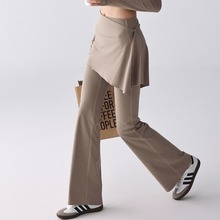 微喇瑜伽裤女新款高腰提臀外穿舞蹈瑜伽服普拉提运动健身裙裤套装