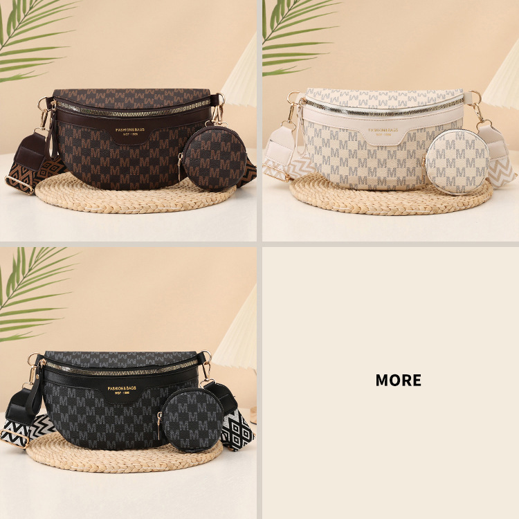 Cross-Border Wholesale Trendy Fashion Women's Chest Bag Casual Two-Piece Set Mother-In-Law Bag Coin Purse Waist Bag Single Shoulder Crossbody Bag Cross-Border Wholesale Trendy Fashion Women's Chest Bag Casual Two-Piece Set Mother-In-Law Bag Coin Purse Waist Bag Single Shoulder Crossbody Bag