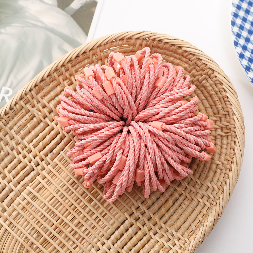 Cuerdas de cabeza simples correa de goma pequeña hebilla diy anillo de cabello niña pequeña cuerda de cabello colorida de alta elasticidad adornos para el cabello