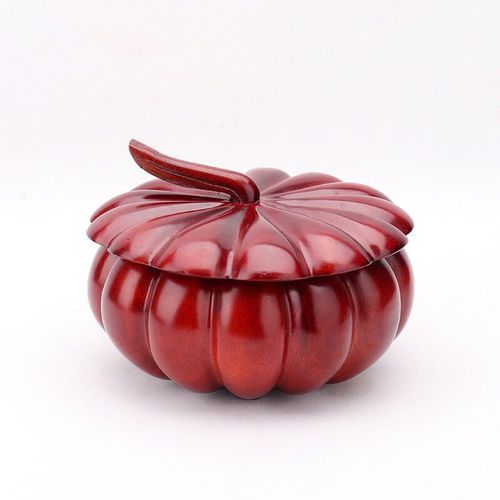 Vietnamese mahogany pumpkin fruit plate, nanmu carved crafts wooden box, wedding candy storage box, pumpkin ornaments