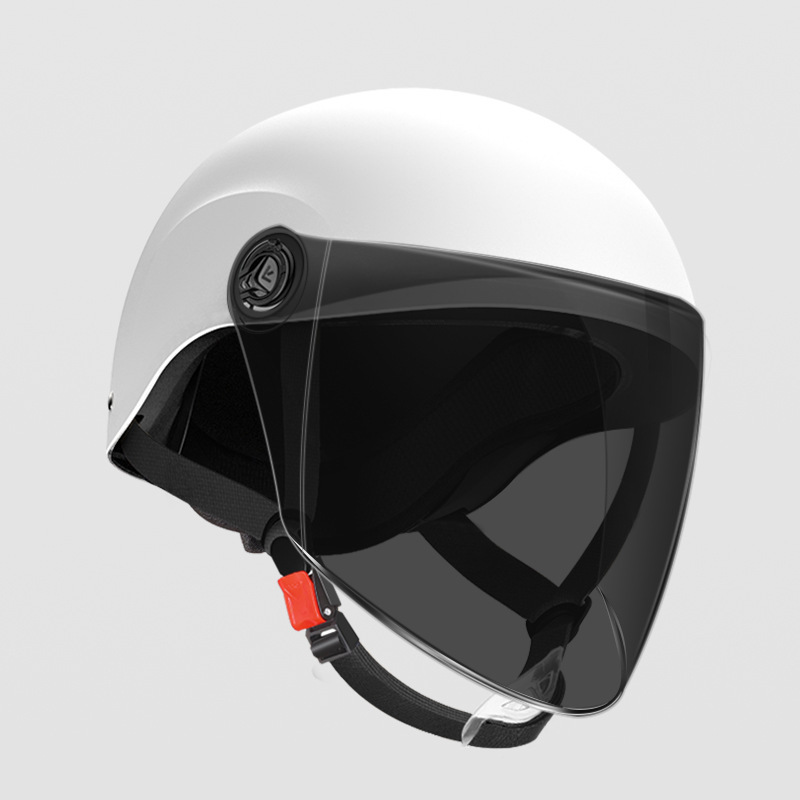 Nuevo casco estándar nacional para vehículos eléctricos, unisex, medio casco cortavientos, protección solar de verano, casco ligero de seguridad para vehículos eléctricos