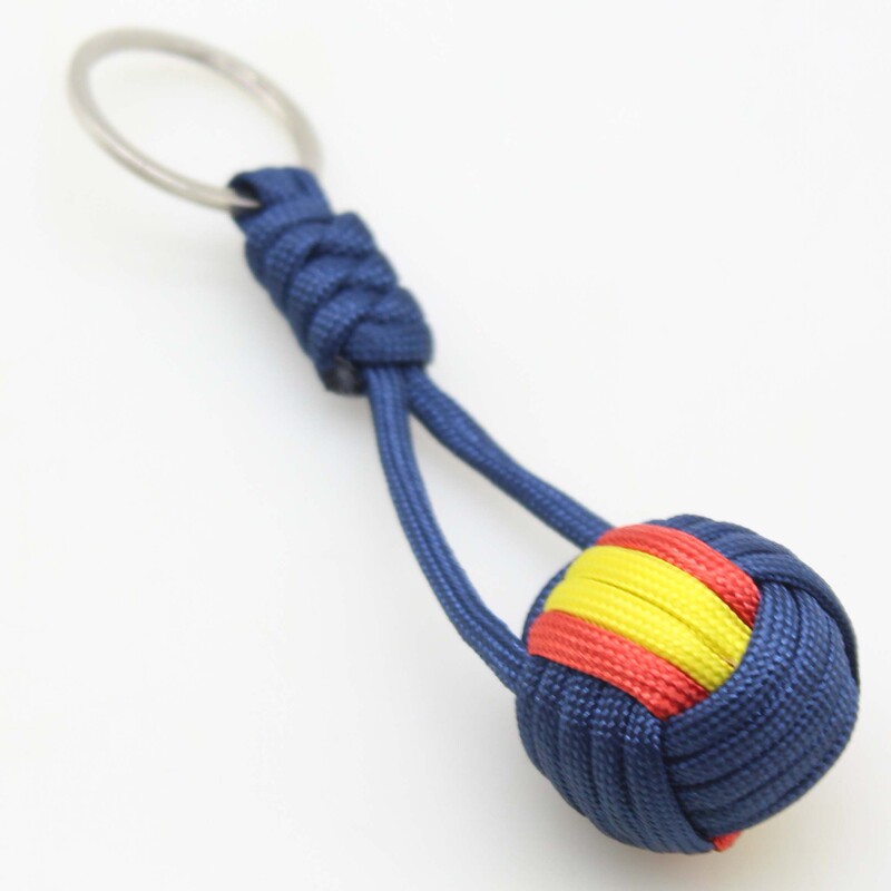 Outdoor Paracord Braided Key Ball Self-Defense Tool Steel Ball Seven-Core Keychain Handmade Jewelry Paracord Braided Ball