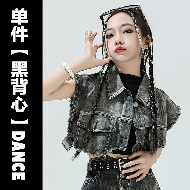 ジャズダンスの服装の女の子の街のダンスのファッション服の子供のジャズのショーのカウボーイのファッション服の女性団のダンスの衣装のスーツ