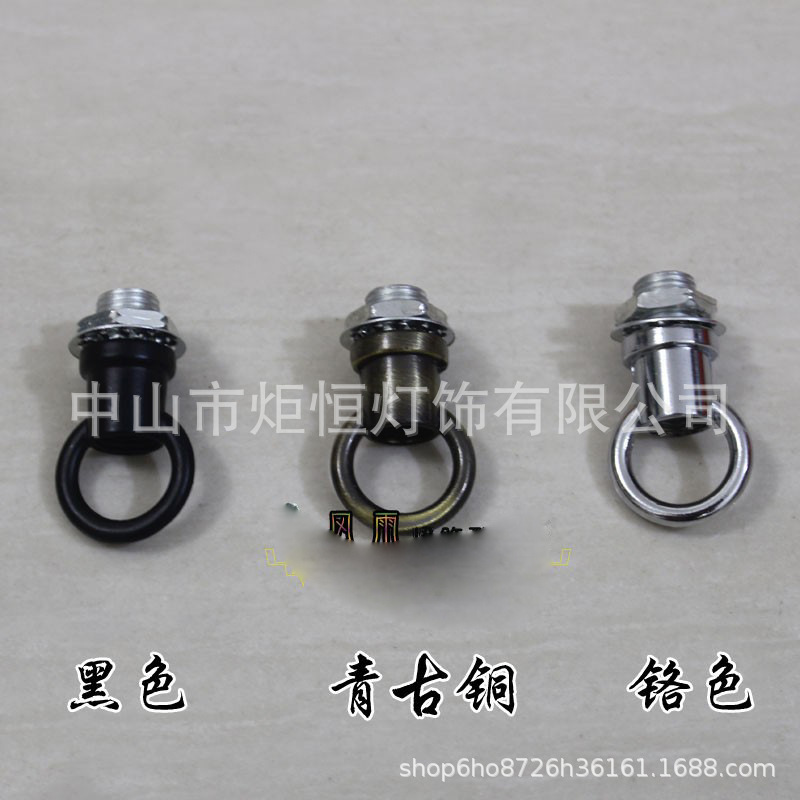 열린 닫힌 링 베어링 램프 후크 10mm 내부 치아 철 크리스탈 샹들리에 후크 램프
