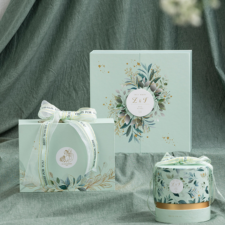 喜礼伴手礼生日礼物盒子INS清新泰式婚礼宾客伴郎伴娘森系礼盒