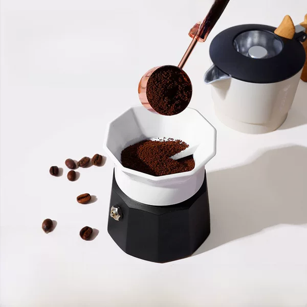 Moka pot cloth powder device new coffee pot powder ring non-pressure turn flat fast cloth powder non-powder cloth powder device