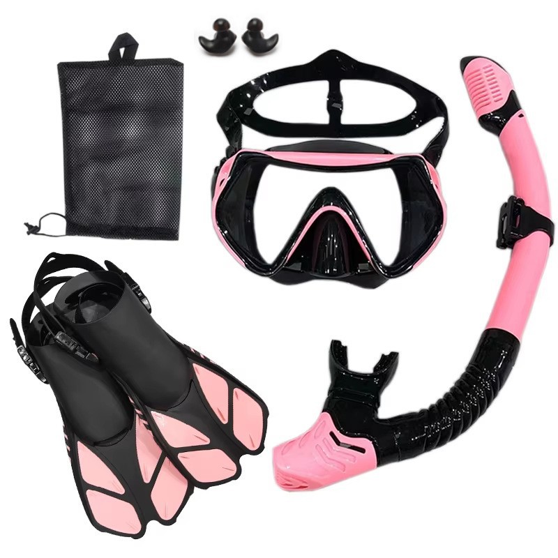 Outdoor Sports Diving Mask Snorkel Adjustment Fins Fins Three-Piece Snorkeling Three-Piece Set Diving Mask