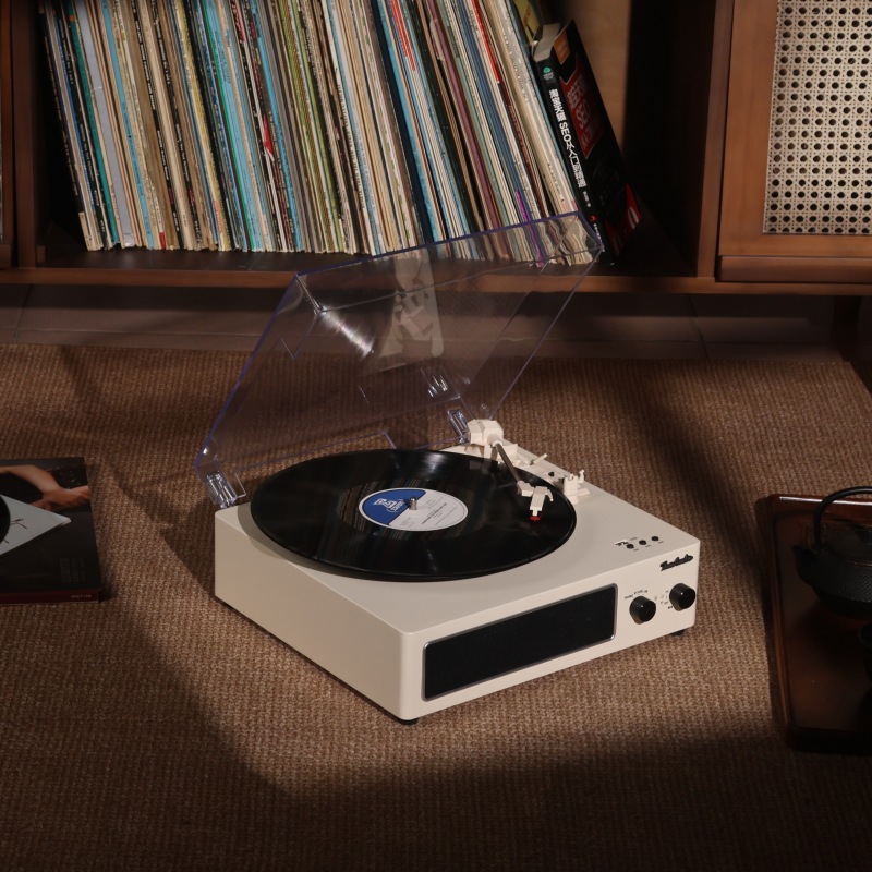 唐典の黒いゴムのレコード機の贈り物の携帯電話のレコード機の復古の蓄音機のbluetoothのスピーカーの客間の音響の一体機|undefined