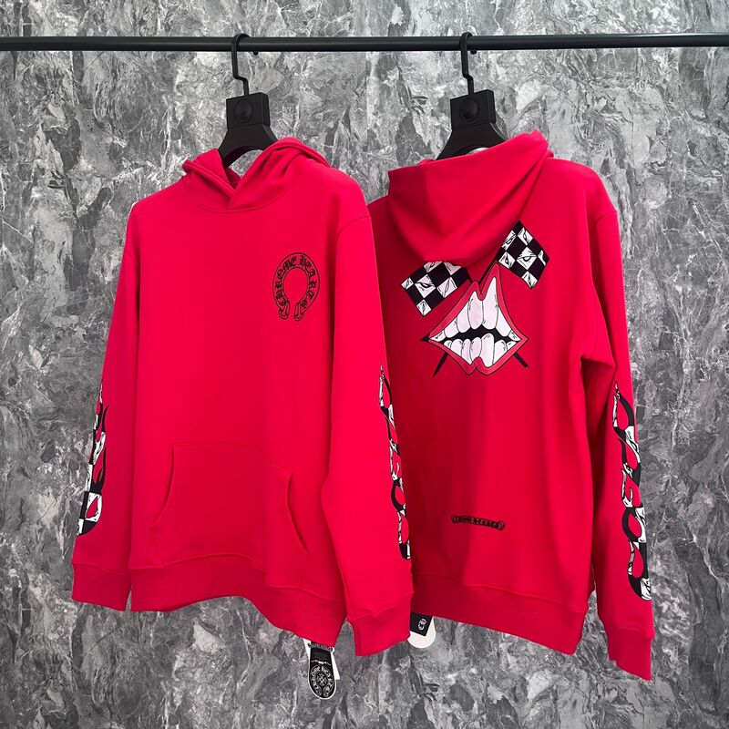 24ss年新款高品质Chrome Hearts 马蹄十字架连帽拉链卫衣工厂批发|undefined