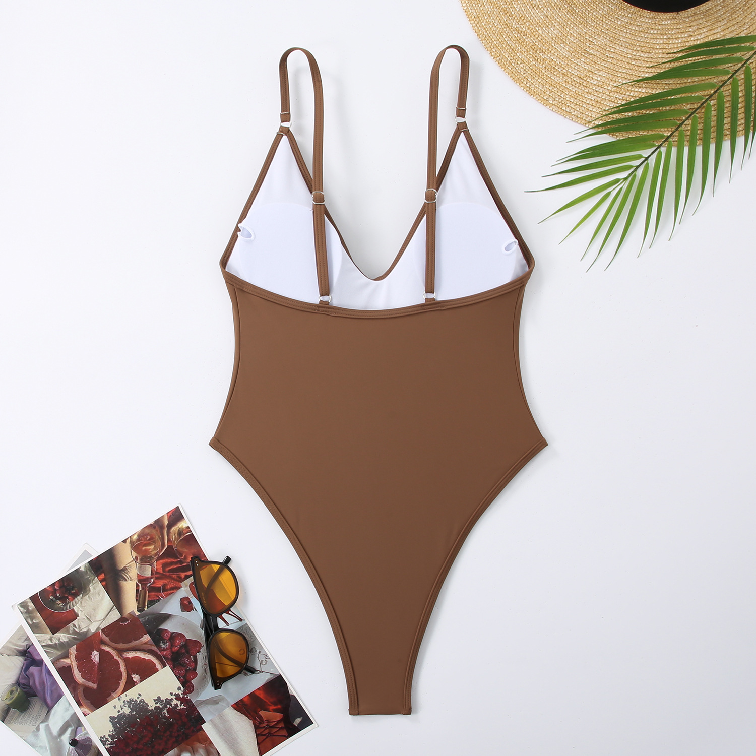 175g Weight Sleeveless Sleeve Length Pullovers Placket Type Nylon, Polyester Fabric Type Regular Top Length One-pieces Tops Type 1 Piece Quantity Swimming Pool, Beach Occasion Strap Neckline Skinny Fit Type Solid Color Pattern Women's Gender Beach Style Women's Beach Solid Color 1 Piece Tankinis Swimwear 19