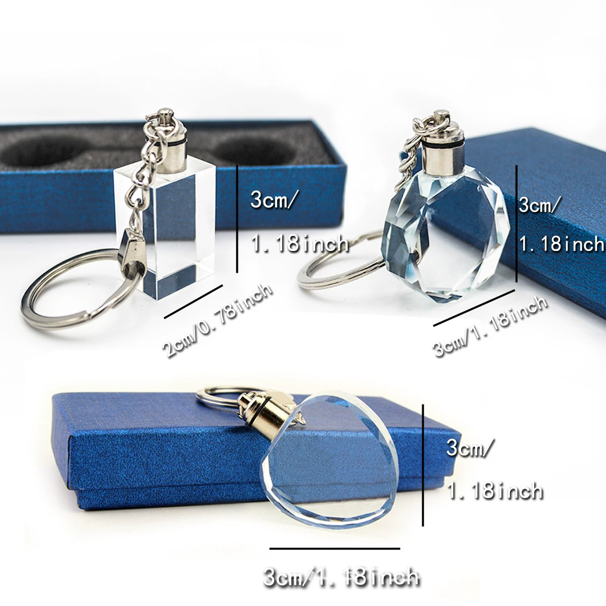 Кристаллический брелок Красочный градиентный свет белый эмбрион практичный продвинутый смысл