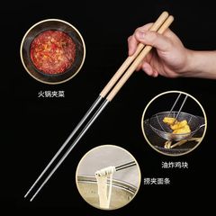 304ステンレスの揚げ物と長いタイプのケヤキの柄は高温に耐えます。