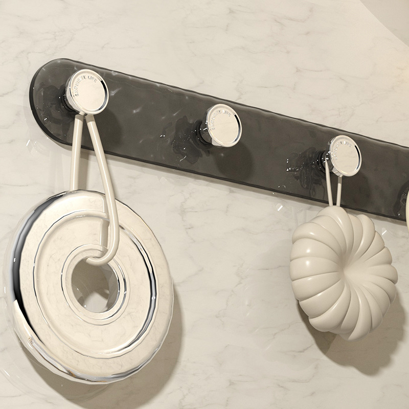 Cocina sin agujeros en la pared pequeño gancho detrás de la puerta mágica fuerte gancho adhesivo baño transparente sin marcas gancho de ropa