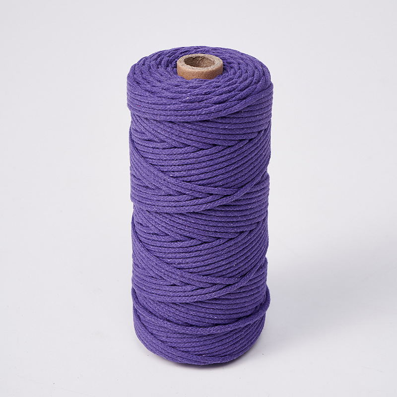 Cuerda de algodón con núcleo de 3mm, ropa de bricolaje, decoración de textiles para el hogar, cordón de algodón, cuerda tejida, tapicería de color, cuerda de algodón con corazón