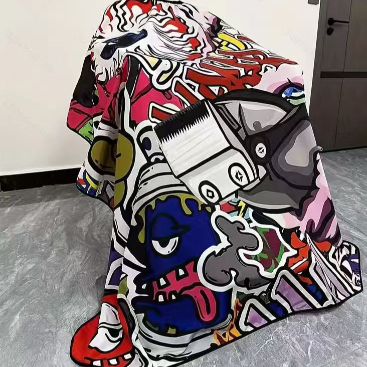 Fábrica personalizada barbería cortar el cabello chaleco teñido calzado herramientas de peluquería domésticas impresión corte de pelo chaleco desechable