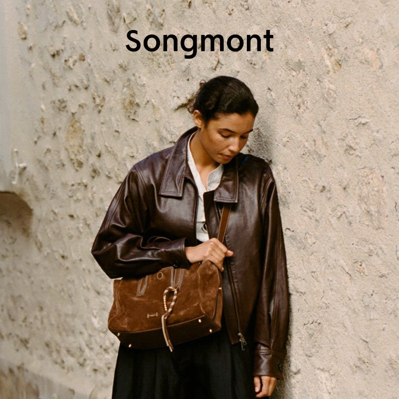 Songmont 山下裕松トレースシリーズ トラベルバッグ スエード ボストンバッグ ショルダー ホーボーバッグ 女性用|undefined