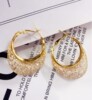 Metal advanced design earrings, 2023, suitable for import, trend of season