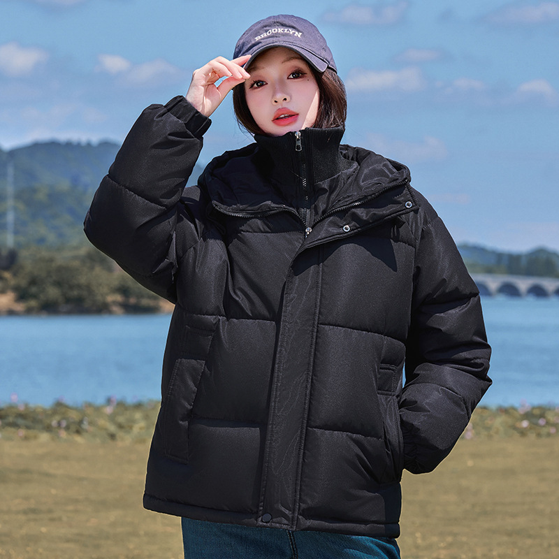 假两件羽绒棉服立领连帽保暖棉衣2025新款休闲宽松冬季棉袄外套厚|undefined