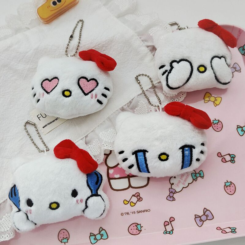 卡通hellokitty吱吱叫挂件搞怪表情毛绒KT猫学生包包服饰配饰辅料|undefined