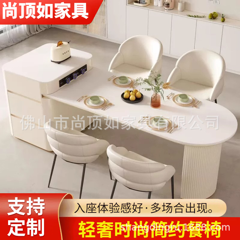 轻奢时尚简约餐椅 意式真皮餐椅家用靠背椅现代简约书椅现货批发