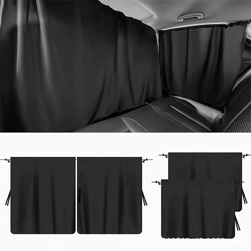 Car sunshade curtain, rear privacy curtain, car window curtain, interior partition curtain for front and rear seats, blackout curtain