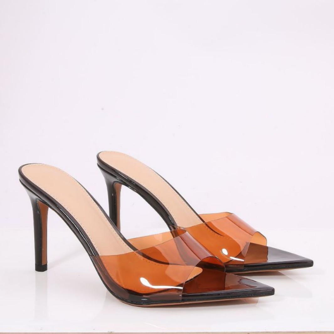 Transparente Damen Riemchensandalen Mit Absatz Für Den Sommer_voghion.com