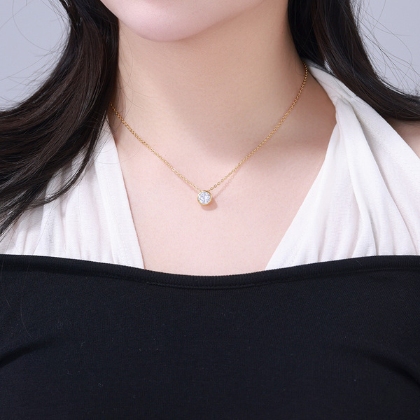 Fashionable copper elegant geometric necklace