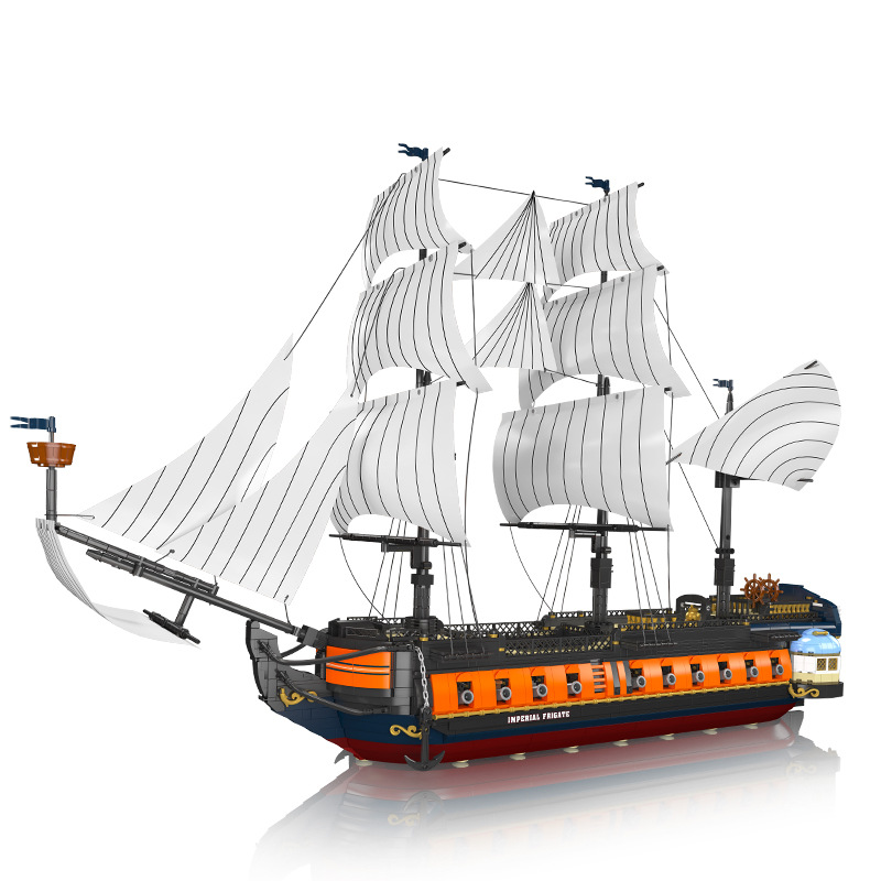 Cosmos modelo de barco grande 13192 13193 barco pirata para adultos montaje colección de adornos para niños bloques de construcción