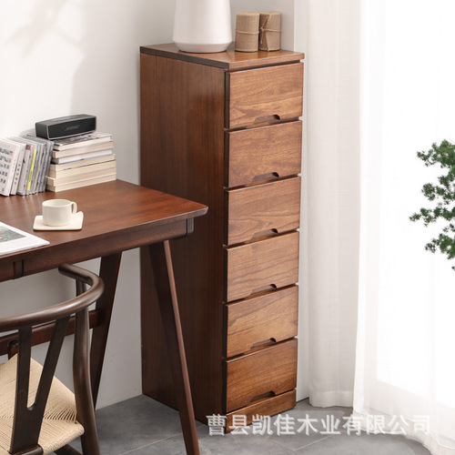 Solid wood gap storage cabinet wooden drawer-type bedroom cupboard simple narrow cabinet gap cabinet storage cabinet bedside table