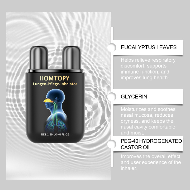 HOMTOPY ハーブ鼻吸入器 優しいハーブで鼻を和らげ、体を快適にし、フレッシュエッセンスケア|undefined