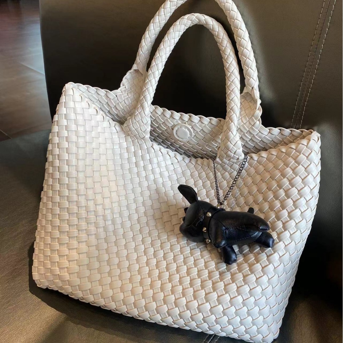 Borsa a spalla intrecciata grande per donna borsa a mano versatile_voghion.com