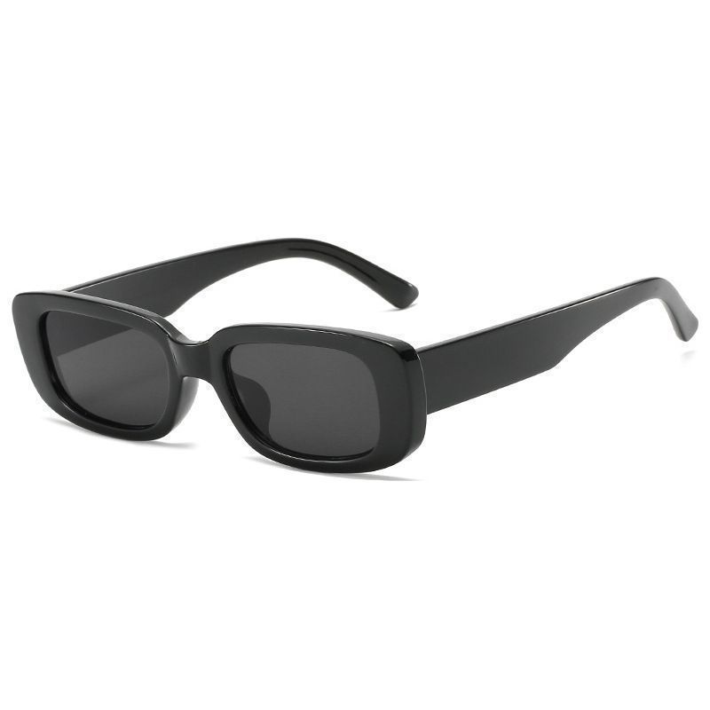 Gafas de sol rectangulares estilo ins, moda hip hop unisex, diseño fluorescente tipo Hong Kong, tendencia TikTok callejera