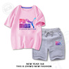 Summer sports suit for boys, fashionable T-shirt, trousers, with short sleeve, children's clothing