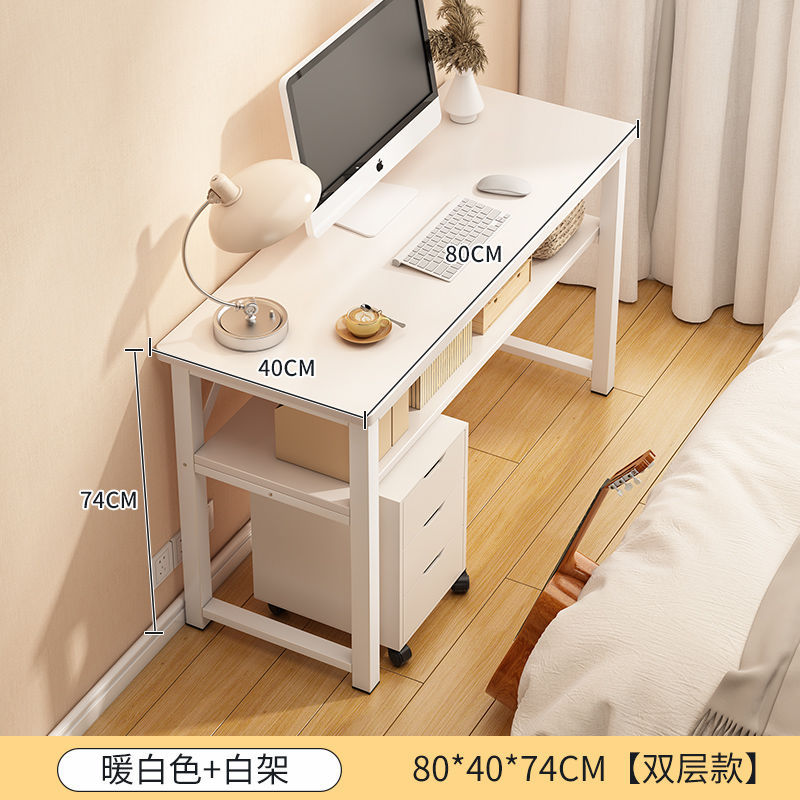 Escritorio de computadora, dormitorio de escritorio, escritorio de oficina en el hogar, escritorio largo, apartamento pequeño, estrecho contra la pared, escritorio de estudiante, estudio