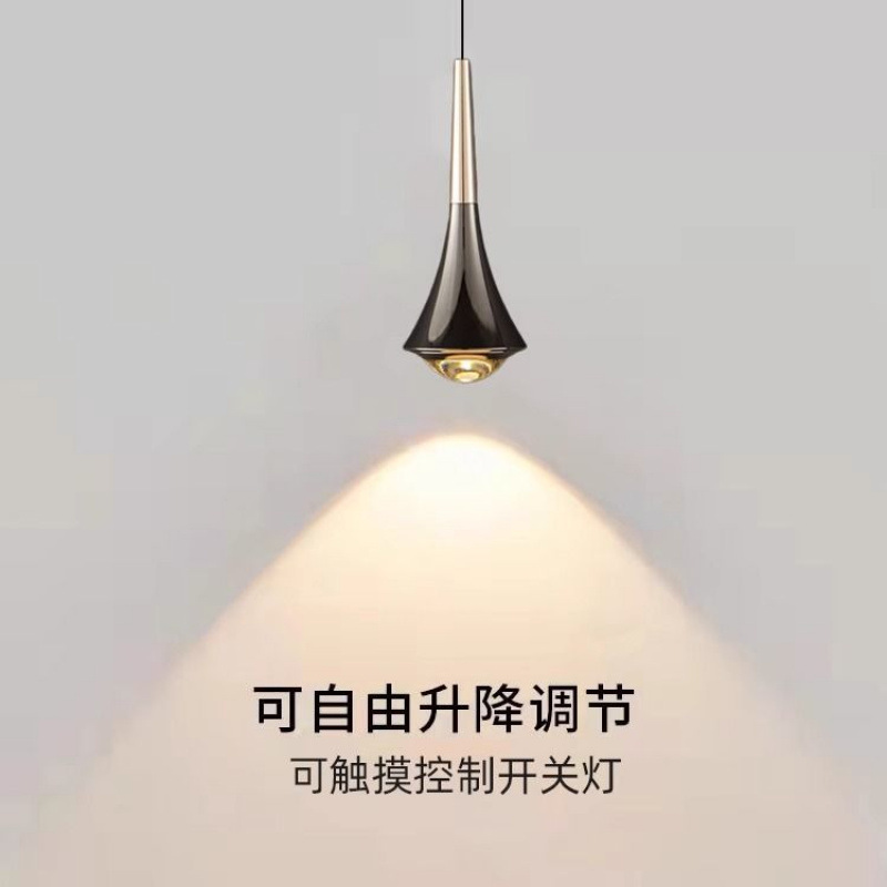 Bedroom Bedside Chandelier, Light Luxury, Modern and Simple, Liftable Master Bedroom Chandelier, Minimalist Bedside Lamp, Bar Small Chandelier