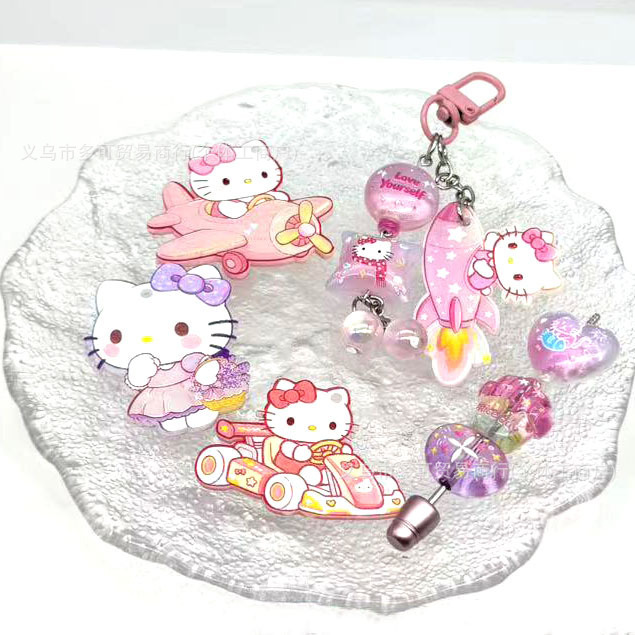 Double-Sided Embossed Hello Kitty Acrylic Accessories, Cute and Adorable DIY Hair Accessories, Keychain Accessories Double-Sided Embossed Hello Kitty Acrylic Accessories, Cute and Adorable DIY Hair Accessories, Keychain Accessories